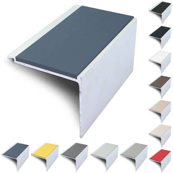 60mm x 55mm Non Slip PVC Insert Stair Nosing Edge Protection