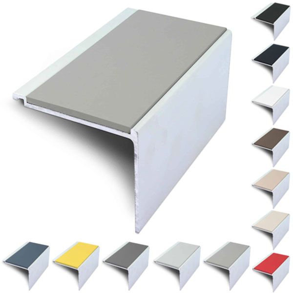 60mm x 55mm Non Slip PVC Insert Stair Nosing Edge Protection