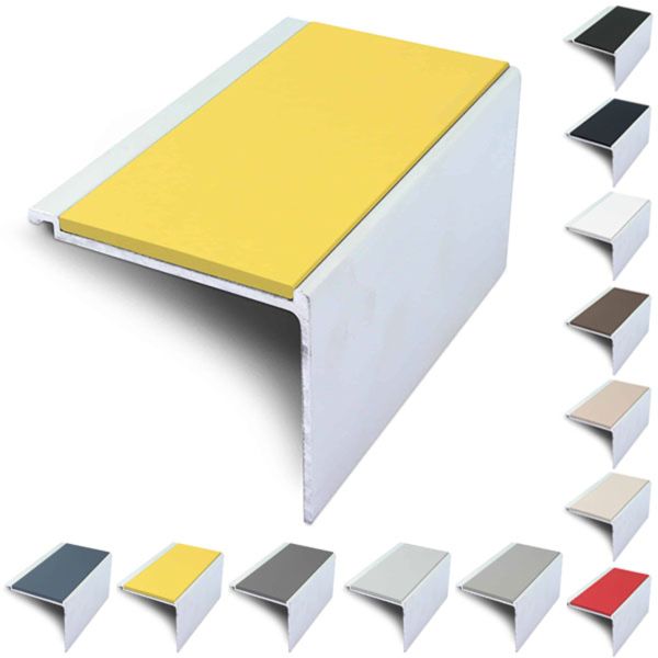 60mm x 55mm Non Slip PVC Insert Stair Nosing Edge Protection