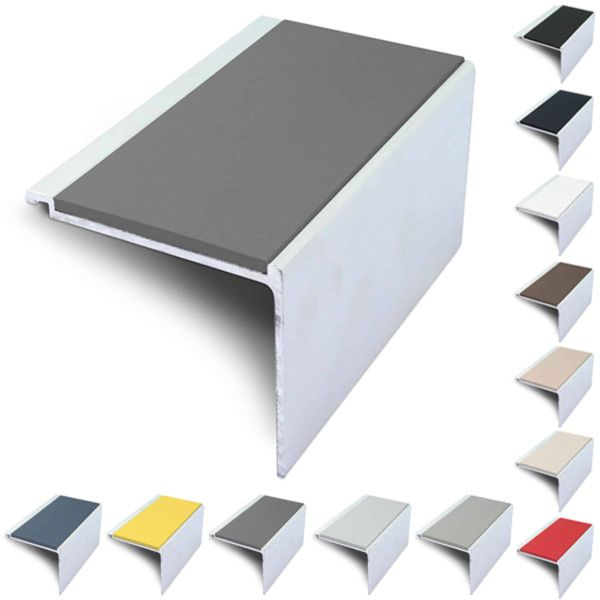 60mm x 55mm Non Slip PVC Insert Stair Nosing Edge Protection
