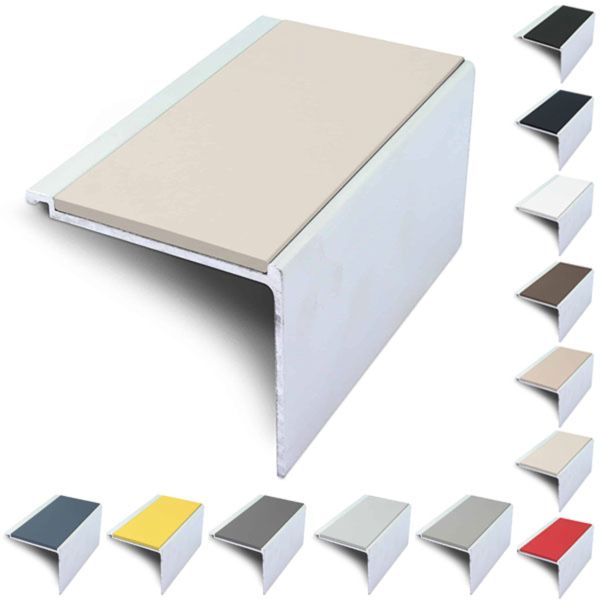 60mm x 55mm Non Slip PVC Insert Stair Nosing Edge Protection