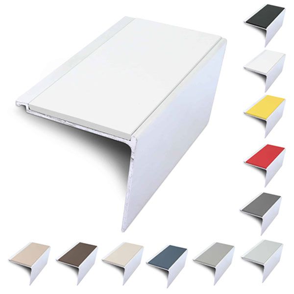 60mm x 55mm Non Slip Stair Nosing PVC Insert Stair Edge Protection