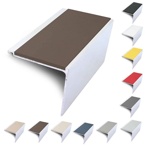 60mm x 55mm Non Slip Stair Nosing PVC Insert Stair Edge Protection