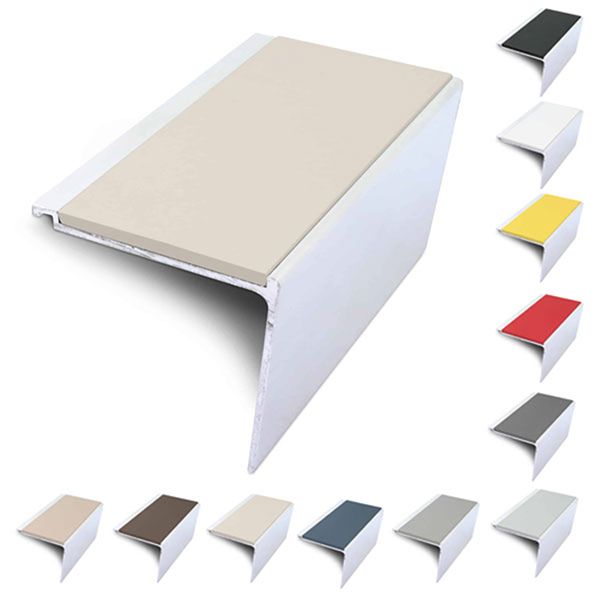 60mm x 55mm Non Slip Stair Nosing PVC Insert Stair Edge Protection