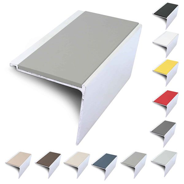60mm x 55mm Non Slip Stair Nosing PVC Insert Stair Edge Protection