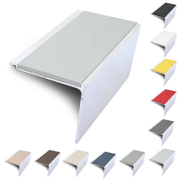 60mm x 55mm Non Slip Stair Nosing PVC Insert Stair Edge Protection