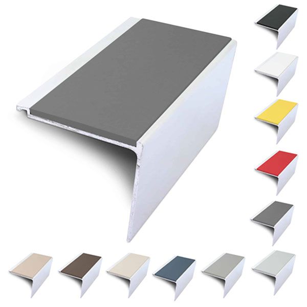 60mm x 55mm Non Slip Stair Nosing PVC Insert Stair Edge Protection