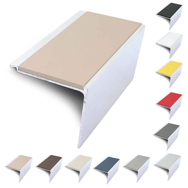 60mm x 55mm Non Slip Stair Nosing PVC Insert Stair Edge Protection