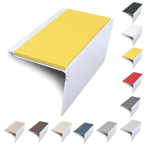 60mm x 55mm Non Slip Stair Nosing PVC Insert Stair Edge Protection