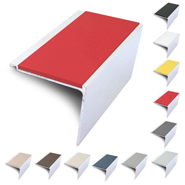 60mm x 55mm Non Slip Stair Nosing PVC Insert Stair Edge Protection