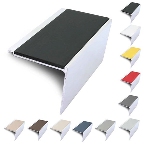 60mm x 55mm Non Slip Stair Nosing PVC Insert Stair Edge Protection
