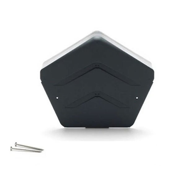 68mm PVC Dry Verge U Ridge End Cap with Fixing Screws