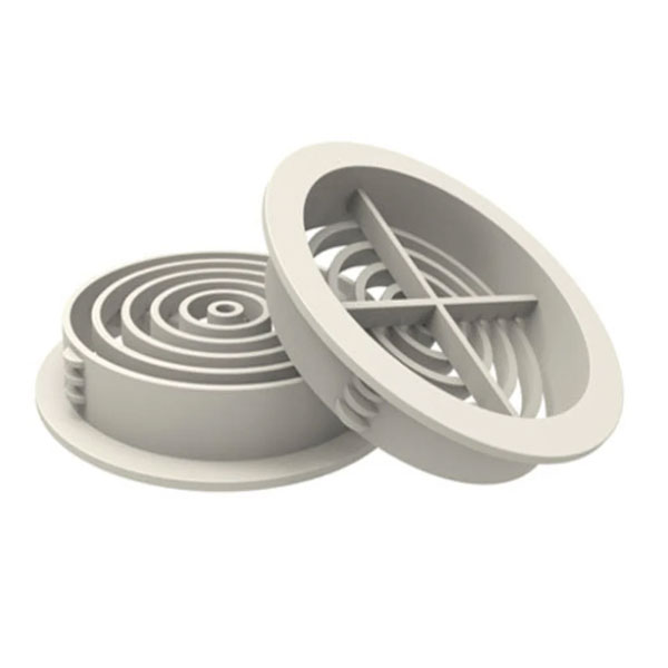 70mm UPVC Round Soffit DiscVents Push in Roof - 10 Pack