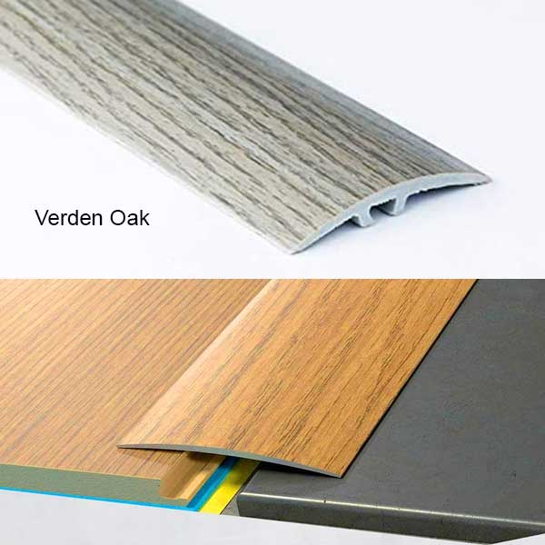 80mm Self-Adhesive Aluminium Wood Effect Door Floor Threshold