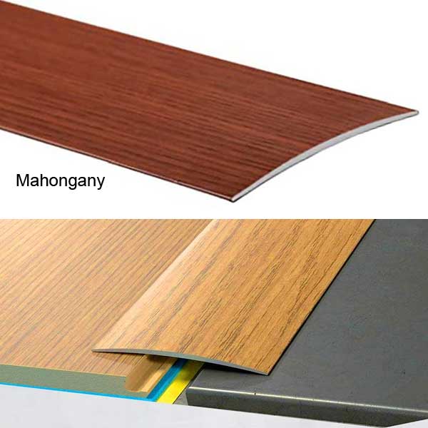 80mm Self-Adhesive Aluminium Wood Effect Door Floor Threshold