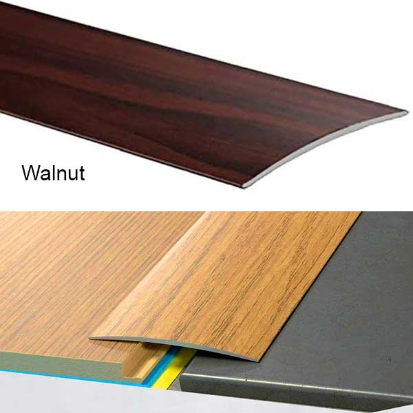 80mm Self-Adhesive Aluminium Wood Effect Door Floor Threshold