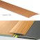 Self-Adhesive Aluminium Wood Effect Transition Strip Door Floor Threshold