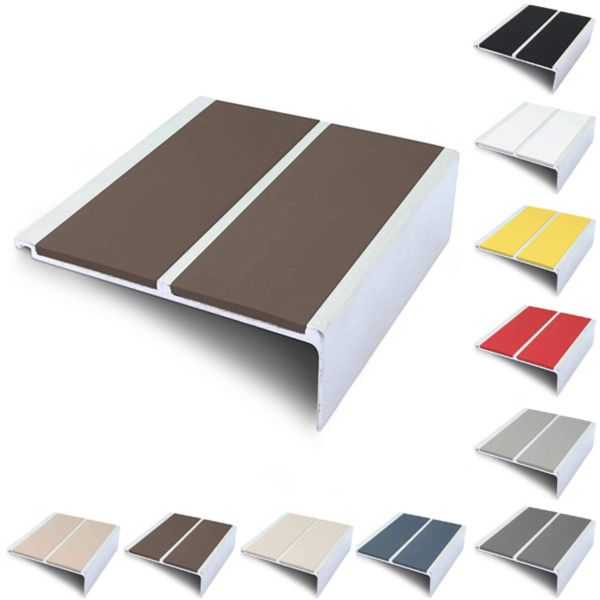 91mm x 32mm Non Slip PVC Insert Stair Nosing Edging Trim