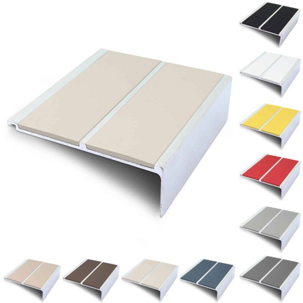 91mm x 32mm Non Slip PVC Insert Stair Nosing Edging Trim