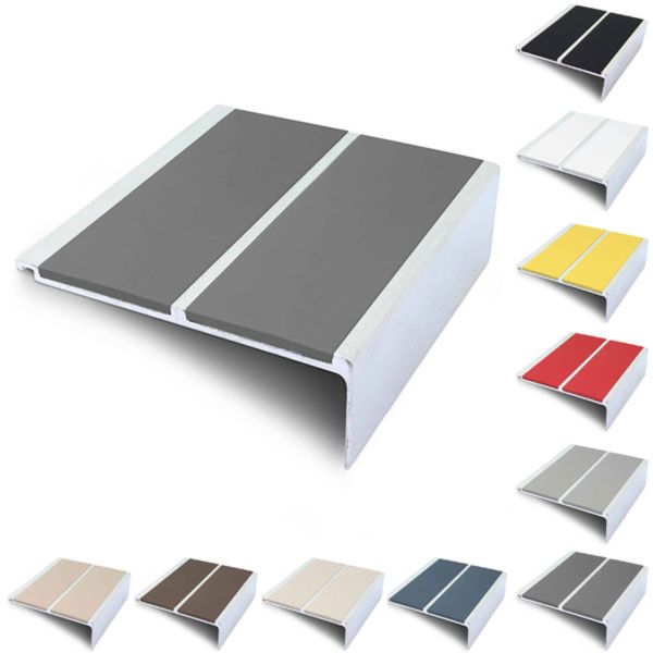 91mm x 32mm Non Slip PVC Insert Stair Nosing Edging Trim