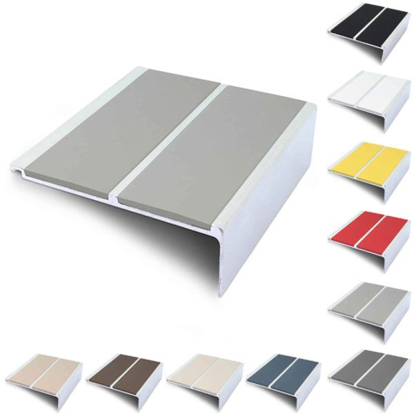 91mm x 32mm Non Slip PVC Insert Stair Nosing Edging Trim