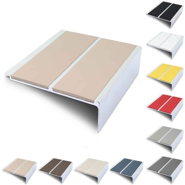 91mm x 32mm Non Slip PVC Insert Stair Nosing Edging Trim