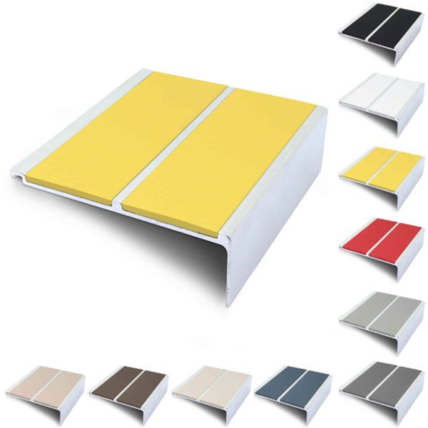 91mm x 32mm Non Slip PVC Insert Stair Nosing Edging Trim