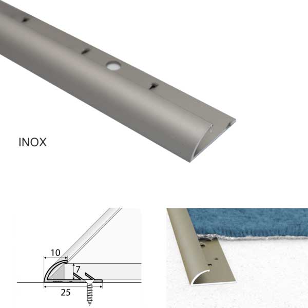 Aluminium Anodised Single Grip Carpet Profile Trim
