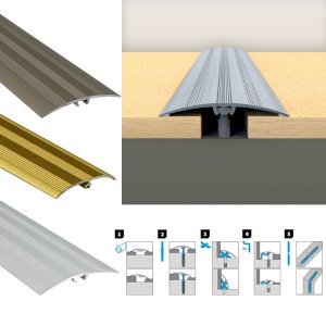 Aluminium Self Adhesive Door Bars Threshold Strip Transition Trim