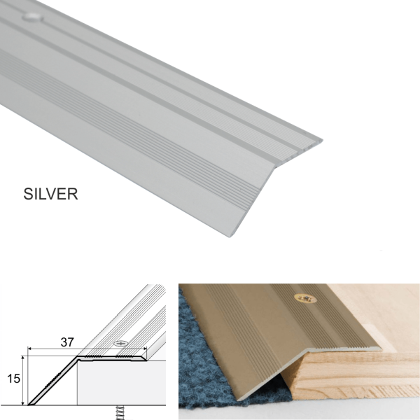 Aluminium Door Floor Ramp Carpet Thresholds Trims For Vinyl or Tiled Floors