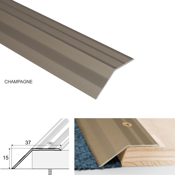 Aluminium Door Floor Ramp Carpet Thresholds Trims For Vinyl or Tiled Floors