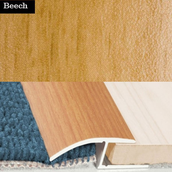 Aluminium Door Threshold Wood Effect Profile Strip