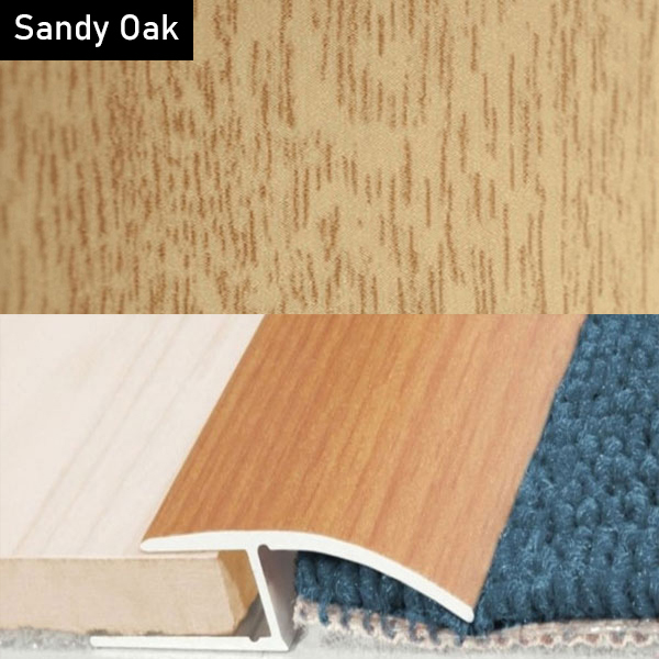 Aluminium Door Threshold Wood Effect Profile Strip