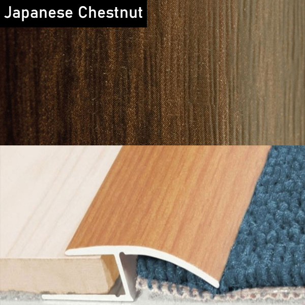 Aluminium Door Threshold Wood Effect Profile Strip