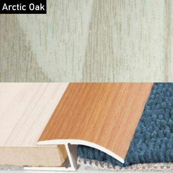 Aluminium Door Threshold Wood Effect Profile Strip