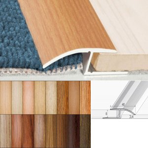Aluminium Door Threshold Wood Effect Profile Strip