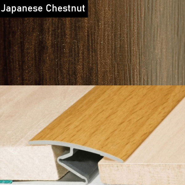 Aluminium Door Threshold Z Strip with Wood Effect for All Floor Types
