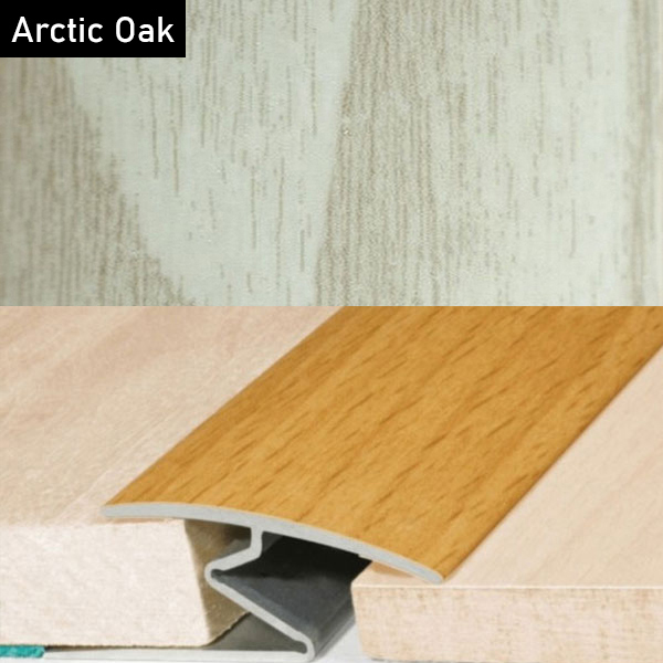Aluminium Door Threshold Z Strip with Wood Effect for All Floor Types