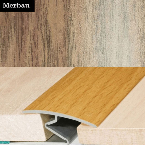 Aluminium Door Threshold Z Strip with Wood Effect for All Floor Types