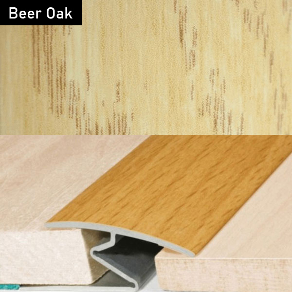 Aluminium Door Threshold Z Strip with Wood Effect for All Floor Types