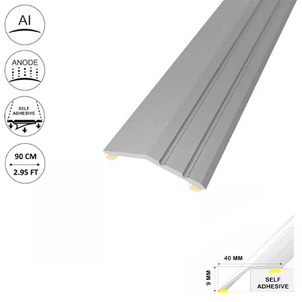 Anodised Aluminium Door Trim Threshold Ramp For Laminate Floors 