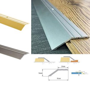 Self Adhesive Anodised Aluminium Door Trim For Laminate Floors 