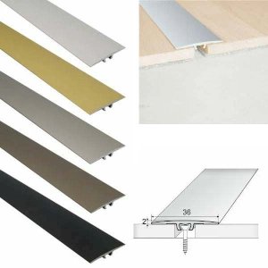 Anodised Aluminium Flat Door Threshold A68 Profile Vinyl or Tiled Floors