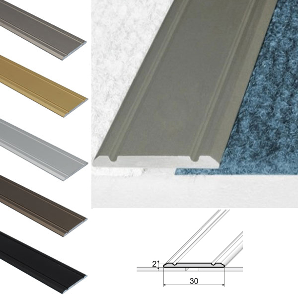 Self Adhesive Aluminium Flat Door Threshold For Wooden & Laminate Flooring