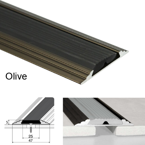 Non Slip Aluminium Anodised Flat Door Threshold A10 Profile 