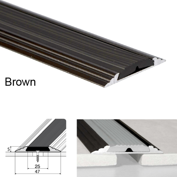 Non Slip Aluminium Anodised Flat Door Threshold A10 Profile 