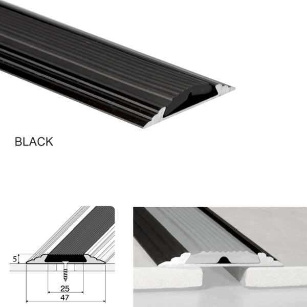 Non Slip Aluminium Anodised Flat Door Threshold A10 Profile 