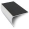 Non Slip Aluminium Pvc Insert Commercial Stair Bullnose Edge Trim