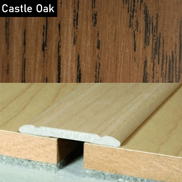 Aluminium Self-Adhesive Wood Effect Door Threshold Floor Trim