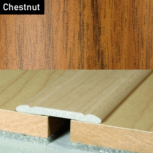 Aluminium Self-Adhesive Wood Effect Door Threshold Floor Trim